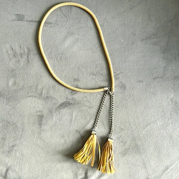 BCBGMaxazria deep purple/brown and gold tassel tie belt accessory BCBGMaxAzria | Accessories | Bcbg Brown Belt Size S | Poshmark main image 2
